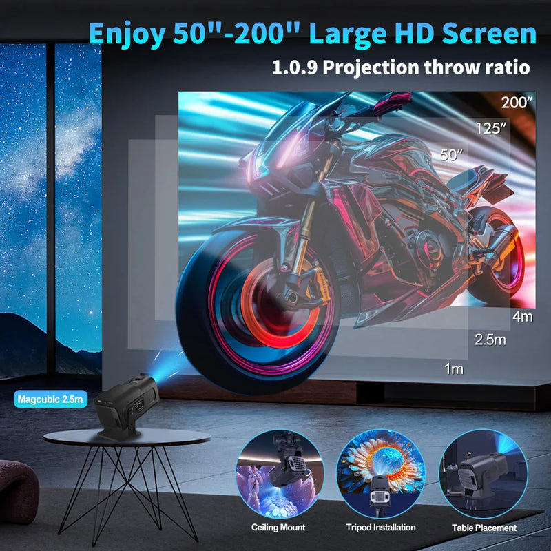 HY320 4K Mini Projector - بروجيكتور محمول